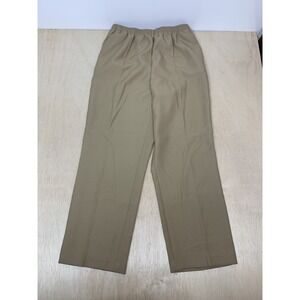 NEW ALFRED DUNNER PROPORTIONED MEDIUM ELASTIC WAIST MOCHA‎ PANTS SLACKS 16